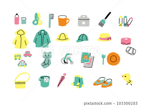 A set of handwritten icons that can be used in nursery schools and kindergartens A set of handwritten icons that can be used in nursery schools and kindergartens 103300283