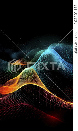 mobile background with modern graphics elements of rainbow colors 103301355