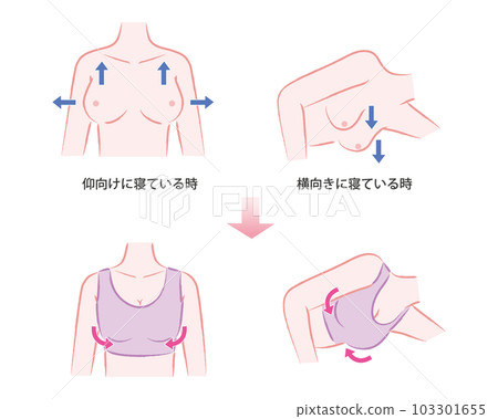 穿夜間文胸前後胸圍變化 穿夜間文胸前後胸圍變化 103301655