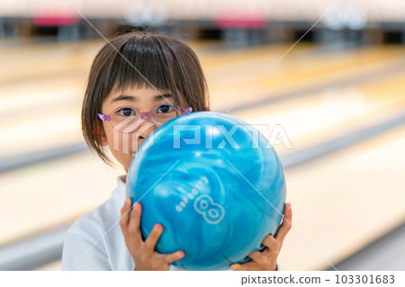 children playing in the bowling alley 103301683