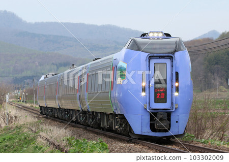 Taisetsu Limited Express Taisetsu Limited Express Kiha 283 series 283 series running on the fresh green Sekihoku Main Line 103302009