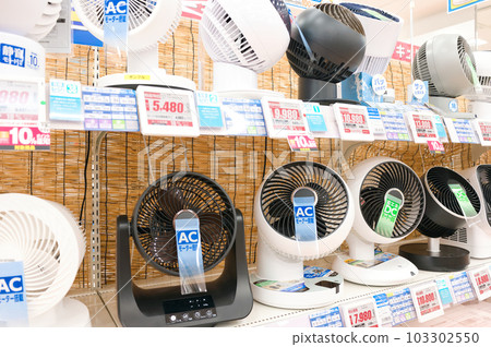 阿美：天氣越來越熱了，所以我去電器店看新品。 103302550