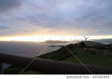 Wind Power Plant Senjojiki Sunrise SDGs Natural Energy Hiokinaka, Nagato City, Yamaguchi Prefecture 103302844