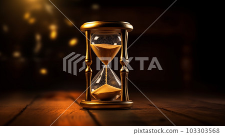 時間就是金錢：以金粉製成的沙漏為代表 103303568