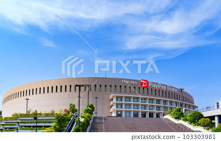 Fukuoka PayPay Dome is the home stadium of the Softbank Hawks [ Scenery of Fukuoka City ] 103303981