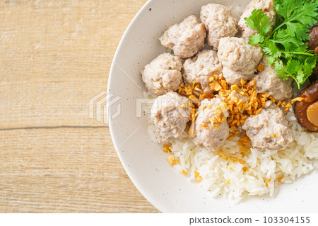 Dried Rice Porridge with Boiled Pork Bowl Dried Rice Porridge with Boiled Pork Bowl 103304155