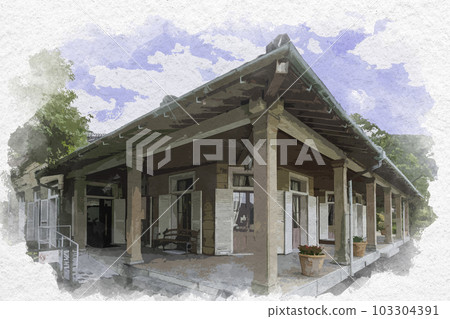 Watercolor-style Nagasaki Glover Garden Former Ringer Residence Nagasaki City, Nagasaki Prefecture Watercolor-style Nagasaki Glover Garden Former Ringer Residence Nagasaki City, Nagasaki Prefecture 103304391