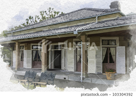 Watercolor-style Nagasaki Glover Garden Former Ringer Residence Nagasaki City, Nagasaki Prefecture Watercolor-style Nagasaki Glover Garden Former Ringer Residence Nagasaki City, Nagasaki Prefecture 103304392