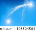 Image of waves and clouds on a fantastic blue background 1 103304504