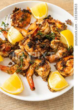 jerk shrimps or grilled shrimps in Jamaica style jerk shrimps or grilled shrimps in Jamaica style 103304633