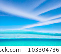 Image of waves and clouds on a fantastic blue background 9 103304736