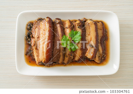 Steam Belly Pork With Swatow Mustard Cubbage Recipes or Mei Cai Kou Rou Steam Belly Pork With Swatow Mustard Cubbage Recipes or Mei Cai Kou Rou 103304761