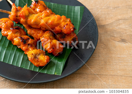 grilled chicken skewer in Asian style 103304835