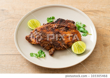 spicy grilled jamaican jerk chicken spicy grilled jamaican jerk chicken 103305468