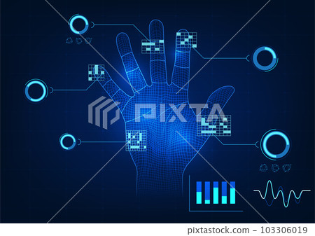 Fingerprint scanner technology background Technologies that help secure information and use it as identity information. It is a technology that organizations use to protect corporate data. Fingerprint scanner technology background Technologies that help secure information and use it as identity information. It is a technology that organizations use to protect corporate data. 103306019