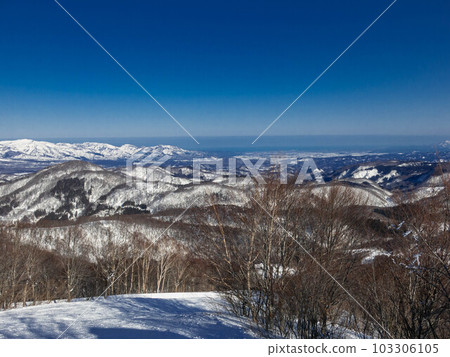 The Sea of Japan as seen from Madarao Kogen Ski Resort 103306105