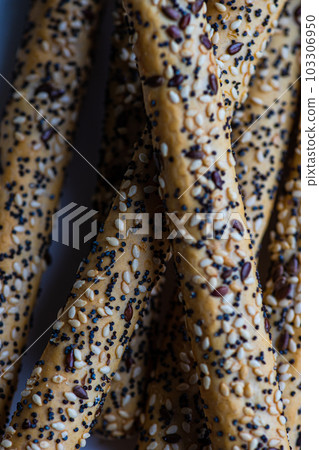 Bread sticks with seeds Bread sticks with seeds 103306950