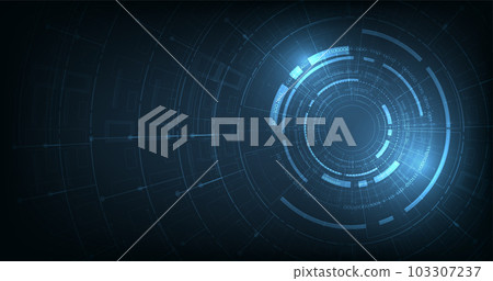 Circular digital background. 103307237