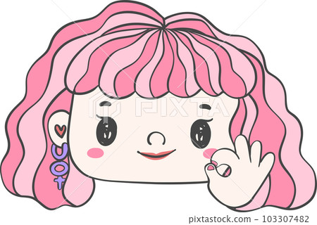 Cute girl beauty face with ok gesture hand sign cartoon character hand drawing doodle outlinegirl, power, women, face, cute girl, girl face, smile, cartoon, character, positve, freedom, empowerment, f Cute girl beauty face with ok gesture hand sign cartoon character hand drawing doodle outlinegirl, power, women, face, cute girl, girl face, smile, cartoon, character, positve, freedom, empowerment, f 103307482