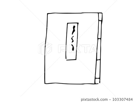 Illustration of a Japanese binding book Illustration of a Japanese binding book 103307484