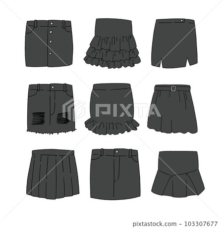 黑色迷你裙插圖集 黑色迷你裙插圖集 103307677