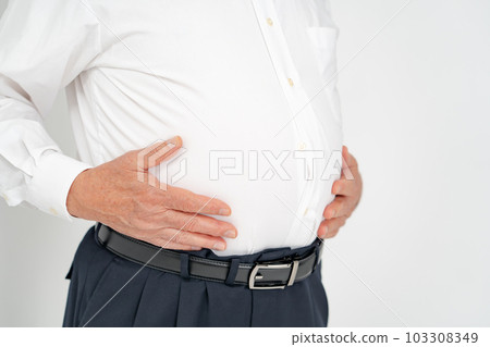 Obesity stomach metabolic syndrome senior man Obesity stomach metabolic syndrome senior man 103308349