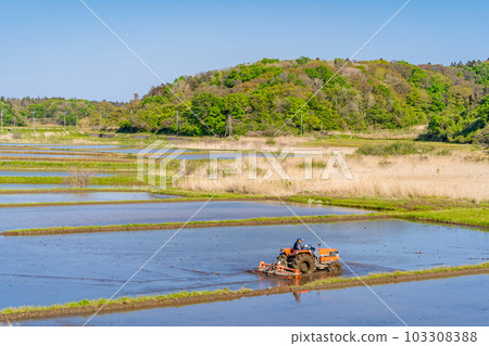 Rice planting plowing spring tractor handle 103308388