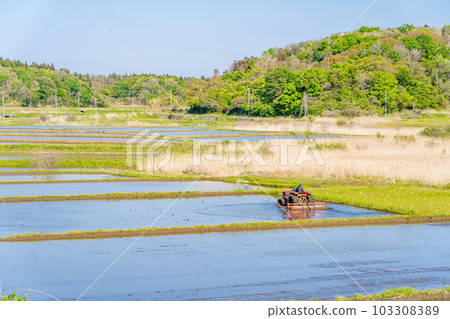 Rice planting plowing spring tractor handle 103308389