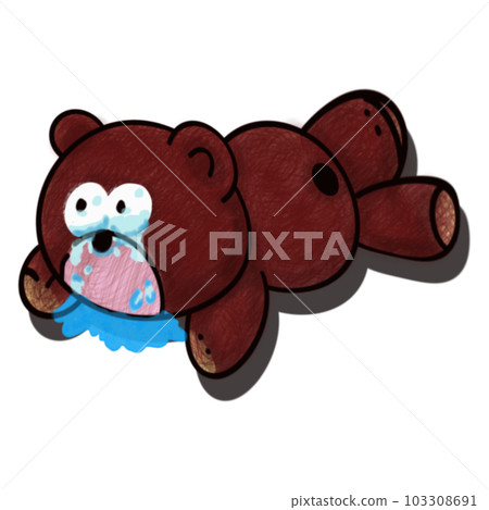 sad bear broken heart 103308691