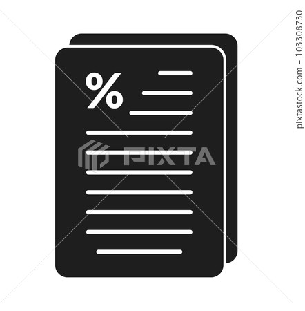 Tax Report Icon. Flat style vector EPS. Tax Report Icon. Flat style vector EPS. 103308730