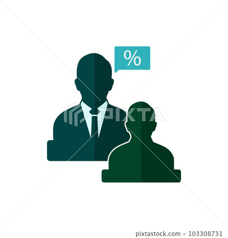 Tax Adviser Icon. Flat style vector EPS. Tax Adviser Icon. Flat style vector EPS. 103308731