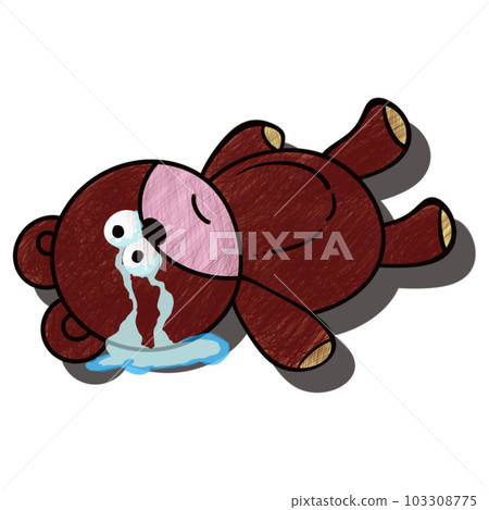 sad bear crying bear 103308775