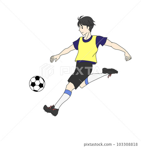 Scene 05 kicking a soccer ball 103308818