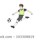 Scene 06 kicking a soccer ball 103308819