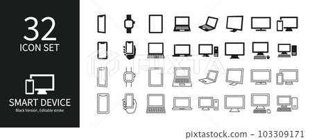 Various computer and smartphone set Various computer and smartphone set 103309171