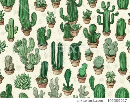 AI image cactus background AI image cactus background 103309917
