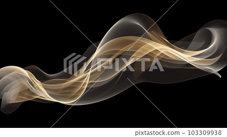 Vector abstract line art wave flow dynamic gold on transparent background Vector abstract line art wave flow dynamic gold on transparent background 103309938
