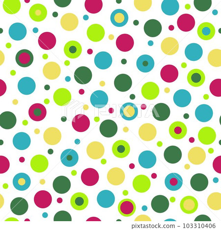 Seamless texture with colored circles and dots pattern for background. Seamless texture with colored circles and dots pattern for background. 103310406
