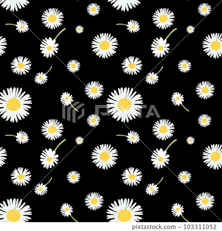 seamless pattern with camomiles 103311052