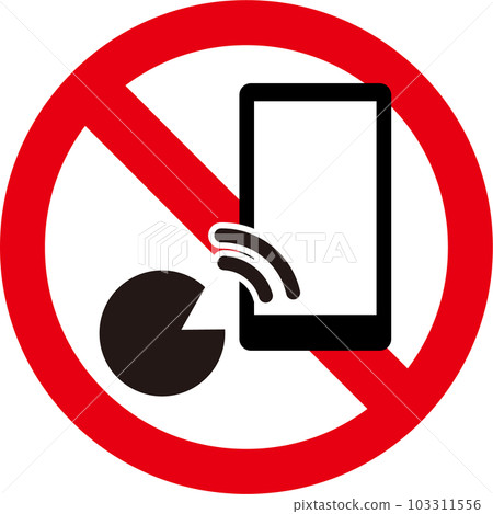 Conversation prohibition, call prohibition, smartphone use prohibition icon Conversation prohibition, call prohibition, smartphone use prohibition icon 103311556