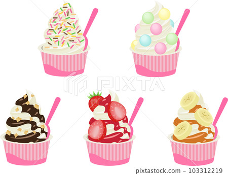 杯軟冰淇淋淋上 103312219