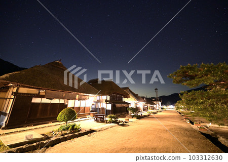 大內宿的夜景和星空 大內宿的夜景和星空 103312630