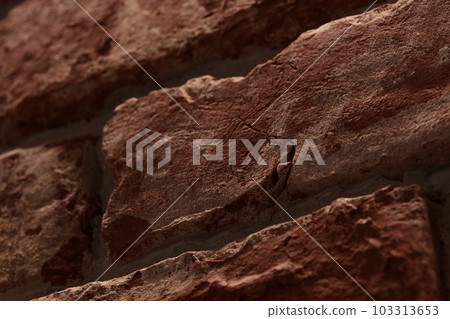 Detail shot of brick wall made from old bricks as a interior design 103313653