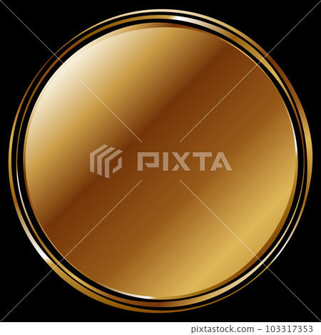 Luxury round frame gold Luxury round frame gold 103317353