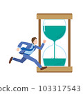 Hourglass and businessman 103317543