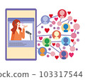 Voice SNS image illustration 103317544