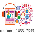 Image illustration of a music distribution app 103317545