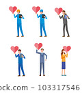 Working people with heart marks 103317546