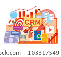 Customer relationship management CRM image illustration 103317549