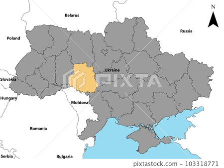 Vinnytska Ukraine map Europe Vinnytska Ukraine map Europe 103318771